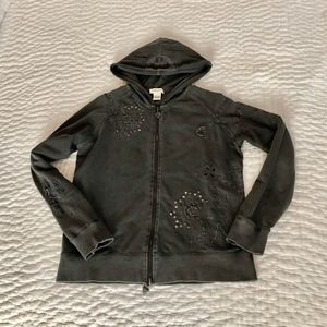 Vertigo Paris Embellished  Zip Sweatshirt